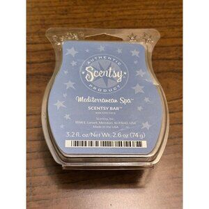 Scentsy Mediterranean Spa Scented Wax Bar 2.6 Oz Authentic Product Made In USA